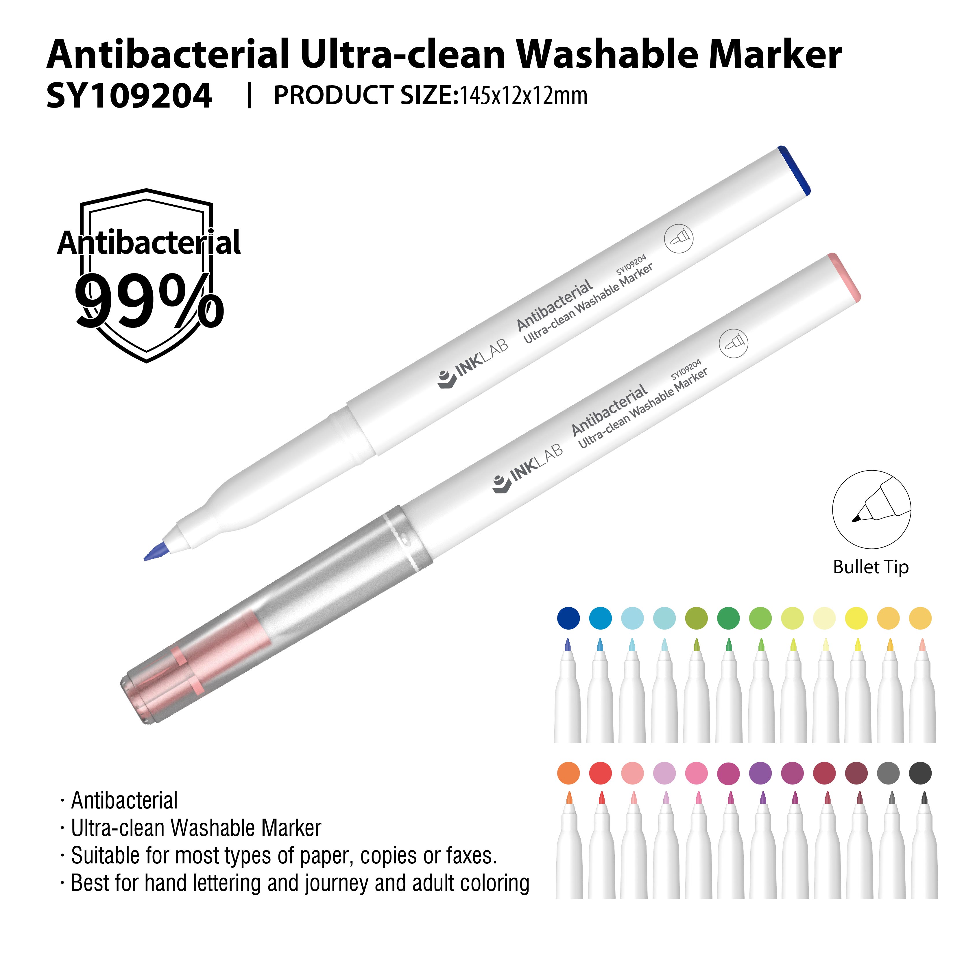 Antibacterial Ultra-clean Washable Marker