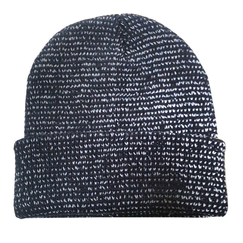100% acrylic reflective yarn knitted toque