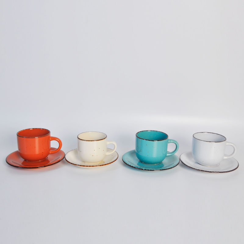 Afternoon tea series tableware glazed ceramic cup and saucer set