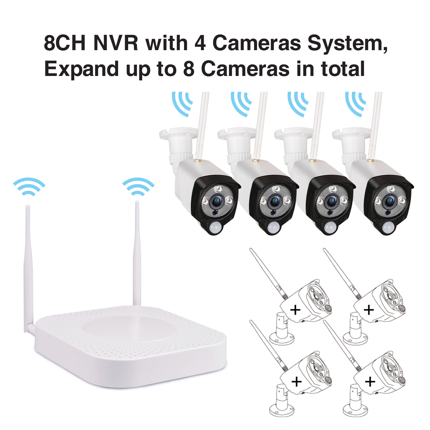 1080p wireless NVR security system