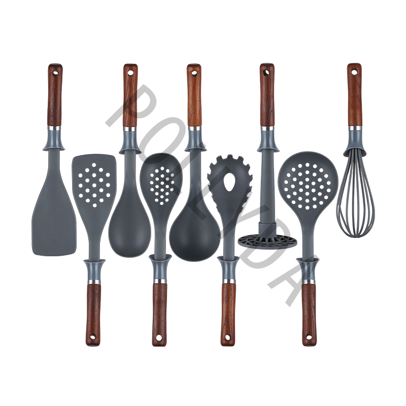 Nylon Kitchenware w/Carbonized Ash Wood hand