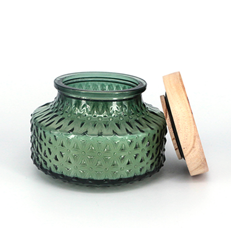 Cheap Wholesale Custom Green Glass Paraffin Wax Scented Religious Candle