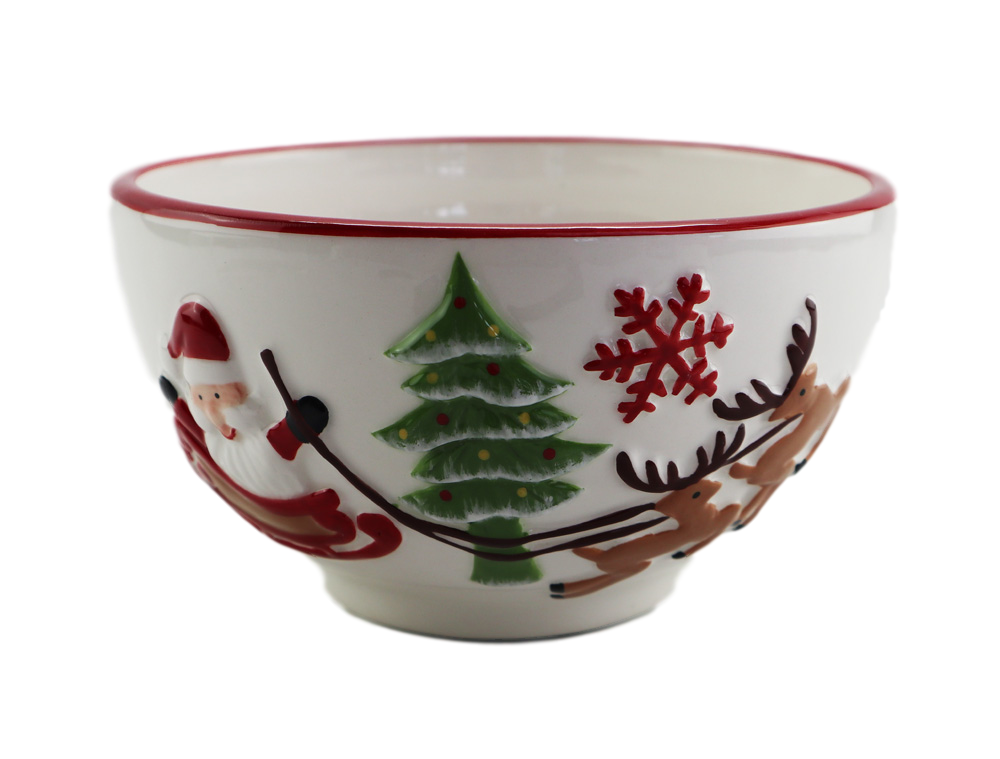 ceramic Christmas rice bowl soup bowl noodle dish