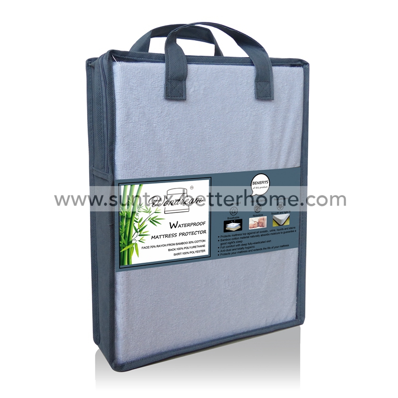 Custom Terry Fabric Mattress Cover Waterproof Mattress Protector