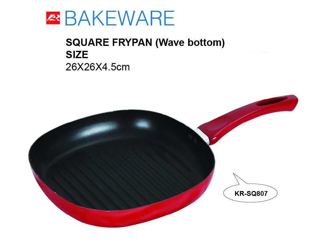 Sqaure Frypan（ Wave Bottom)