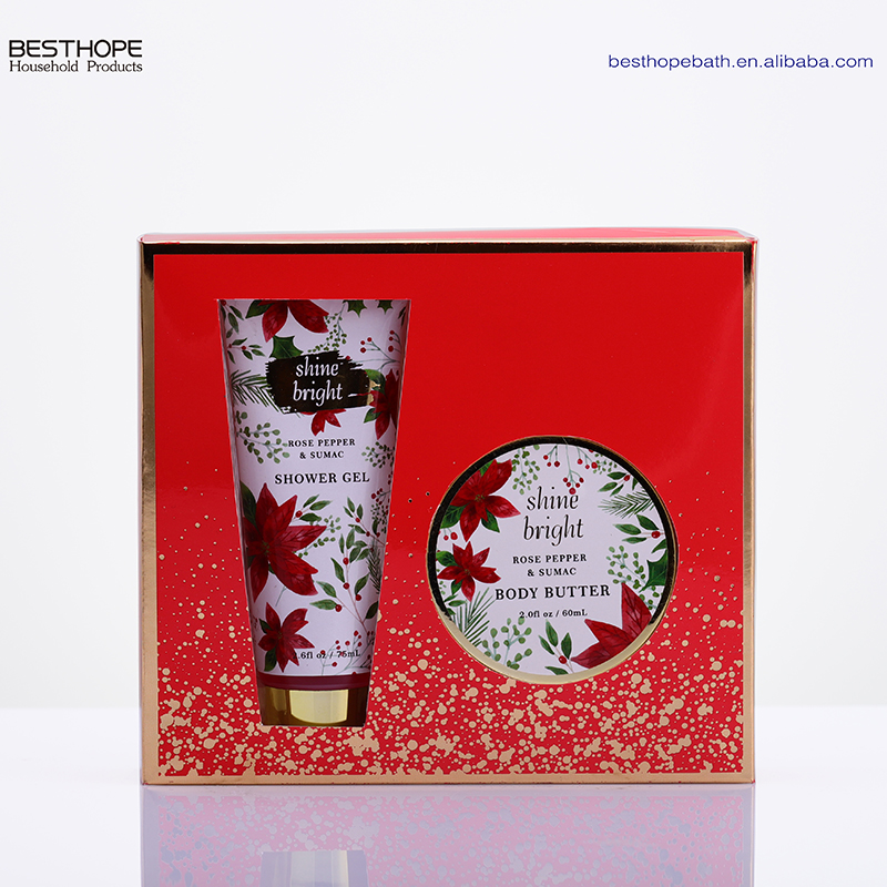 custom shower gel shea butter body butter bath set