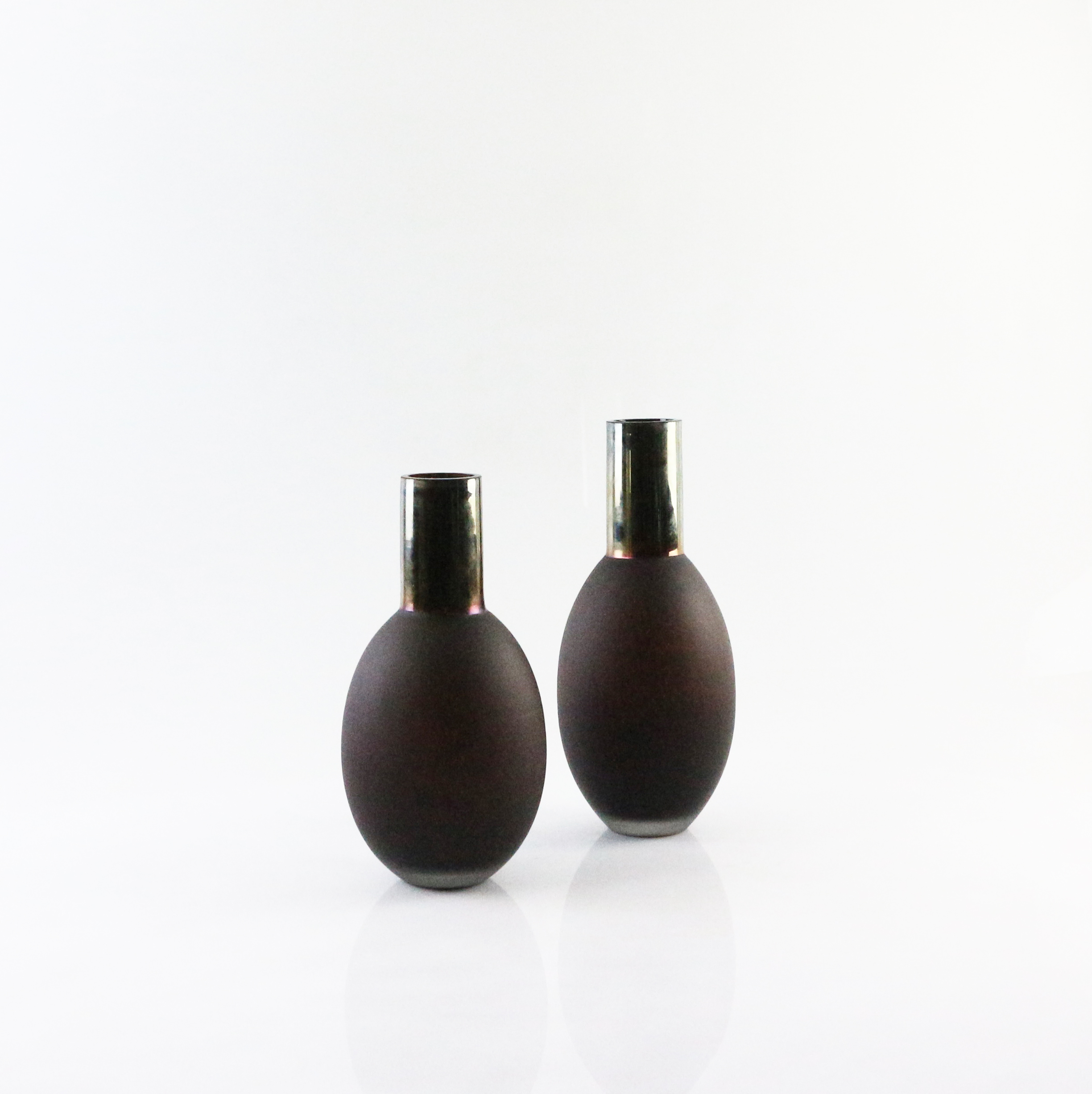 Handmade colored glass vase