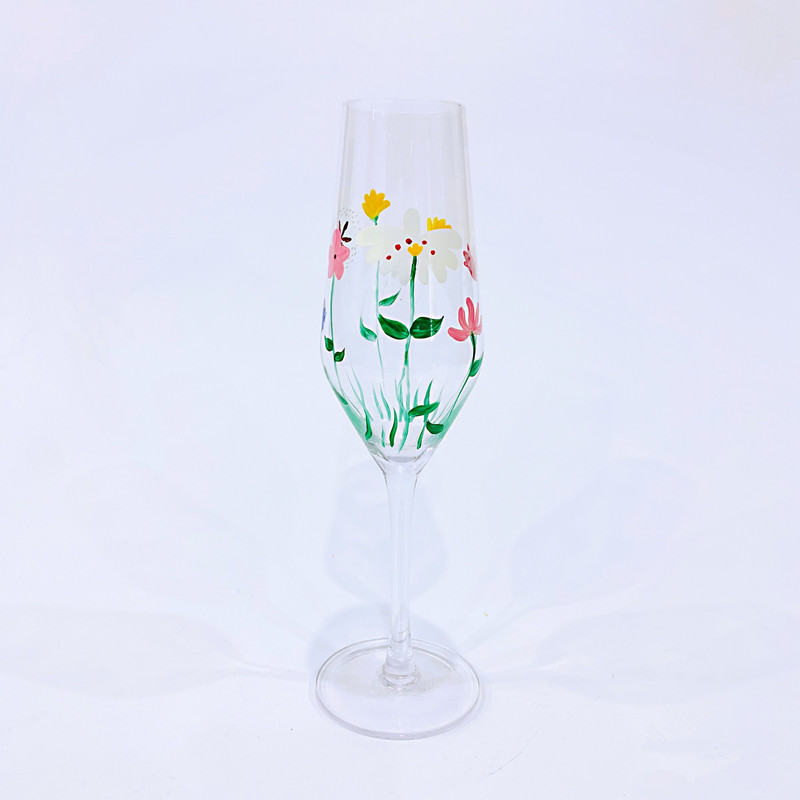 Hand drawing champagne glass