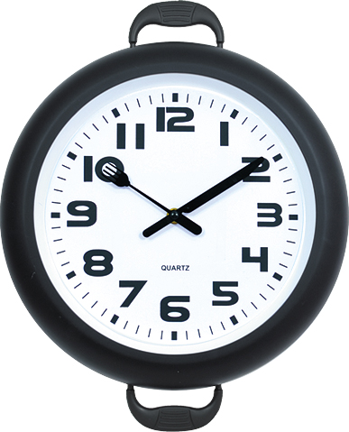 Wall clock; quartz clock; best sale; Kitchen clock; pot; gift; creative clock; Arabic number; 12inch 30cm
