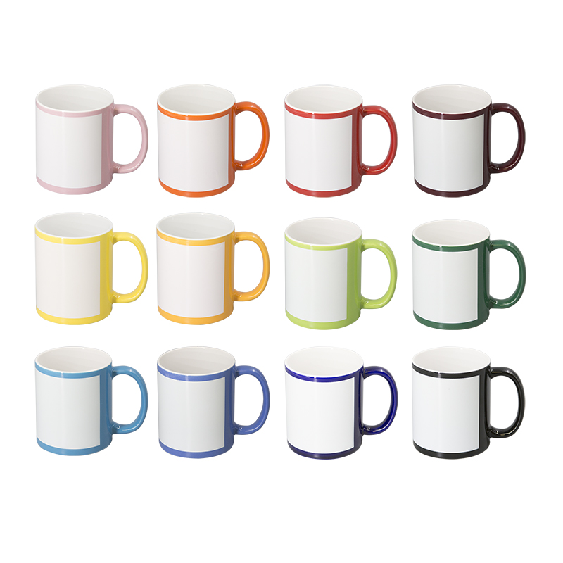 11 oz. Color Mug White Patch