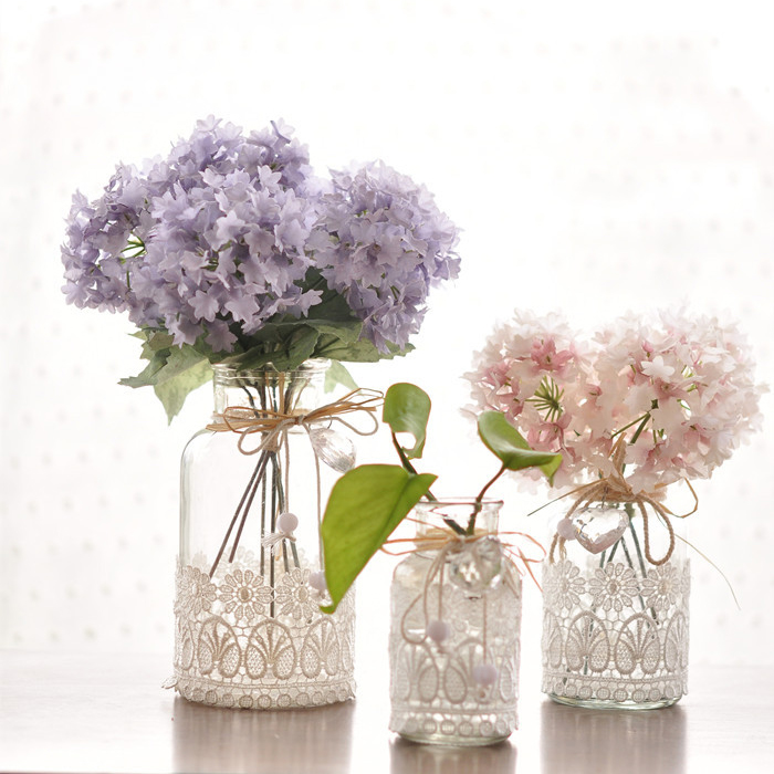 Vintage Glass Lace Small Vase Sealed Vase Flower Arrangement Hydroponics Partition Window Display Crafts