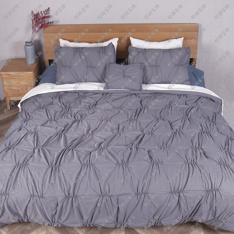 4 Piece Wash Microfiber Manipulation Comforter Set