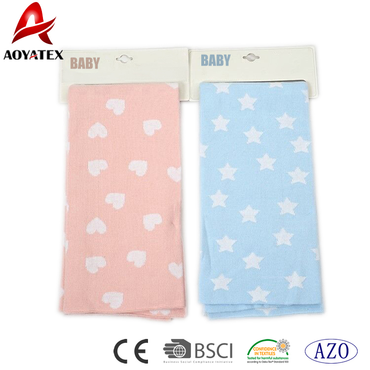 100% cotton knitted baby blanket