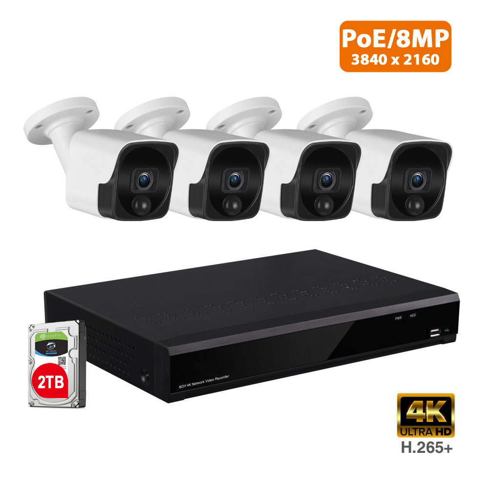 4K 8MP 8CH DVR security system
