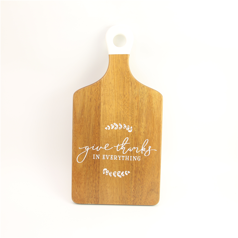 Kitchen Restaurant zabra wood bread cheese cutting Board with handle