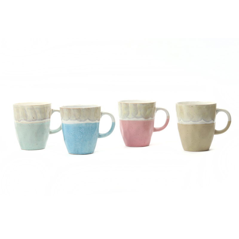 Stock stoneware color glaze mug