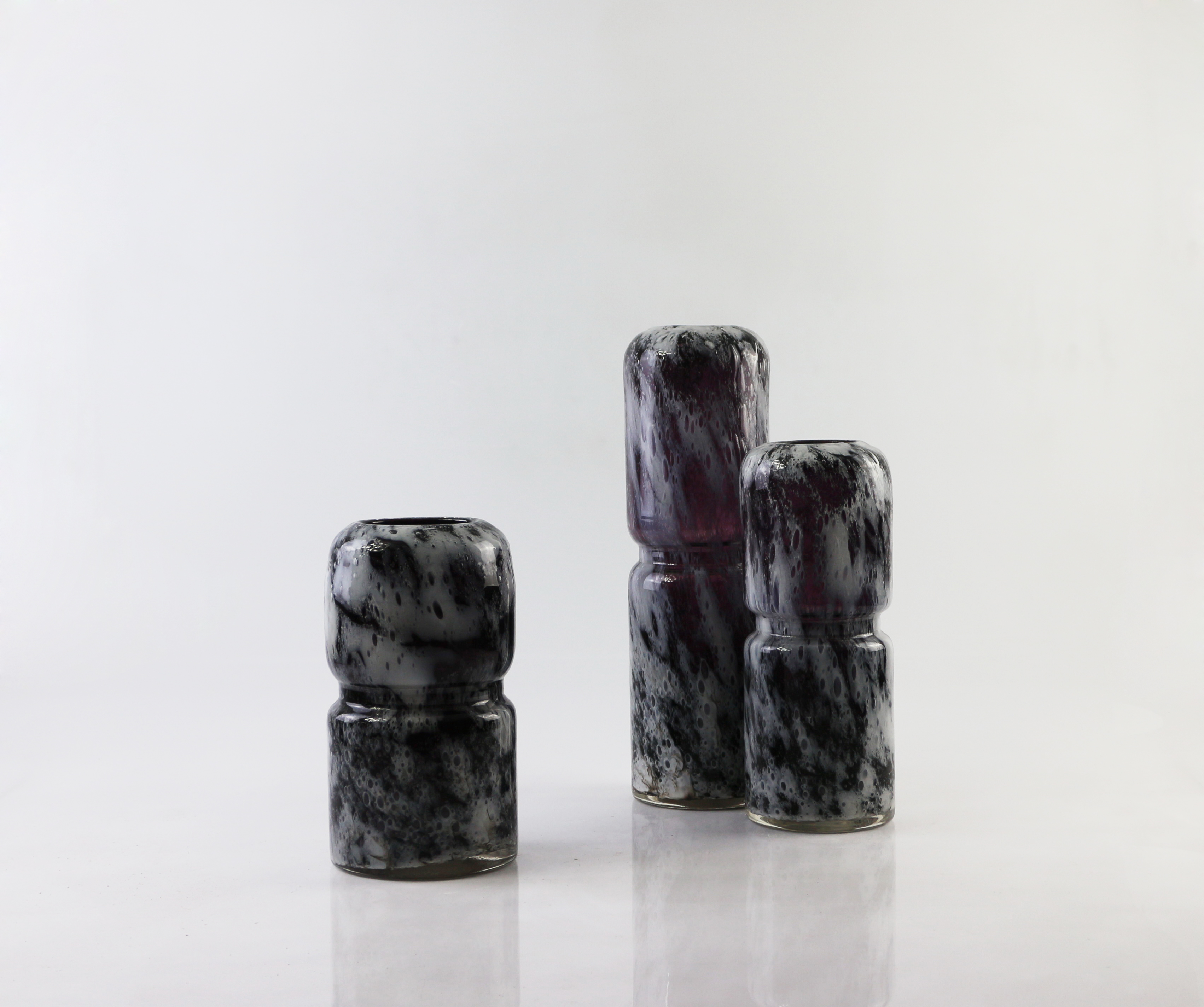 Handmade colored glass vase