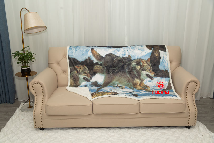 Screen Printing Mink With Sherpa 2 Layer Blanket/Throw