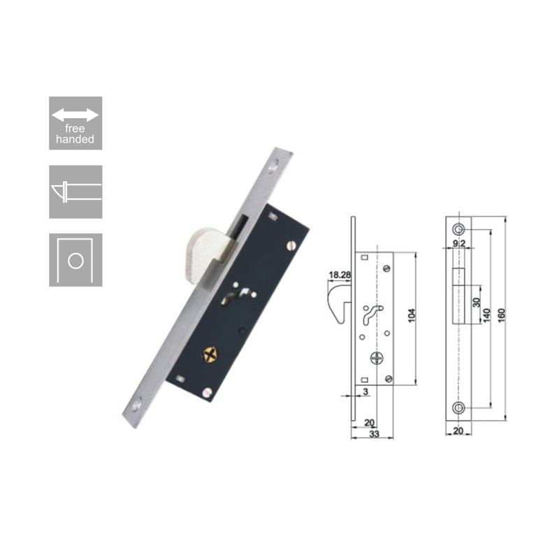 Aluminium and PVC door locks