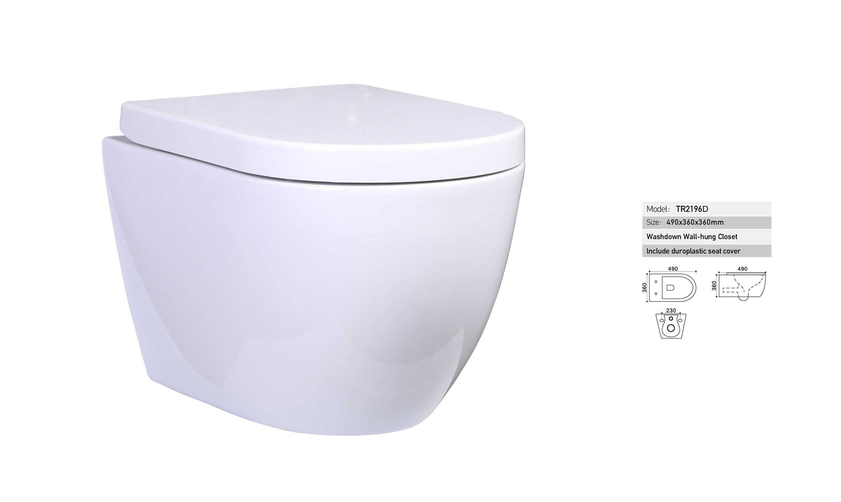 wall-hung toilet(TR2196D)