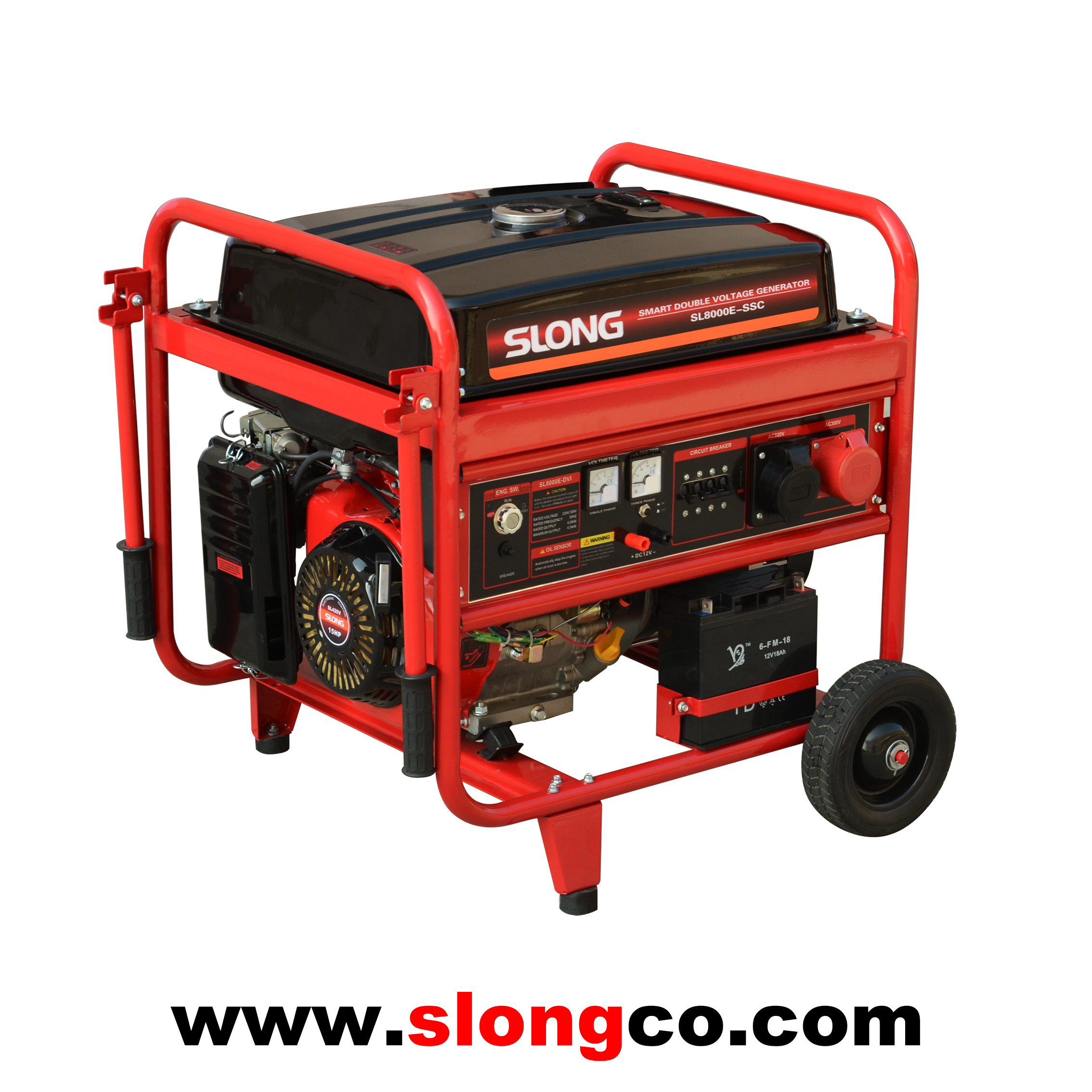SLONG DUAL VOLTAGE 5kw/6kw/7kw/8kw GASOLINE GENERATOR