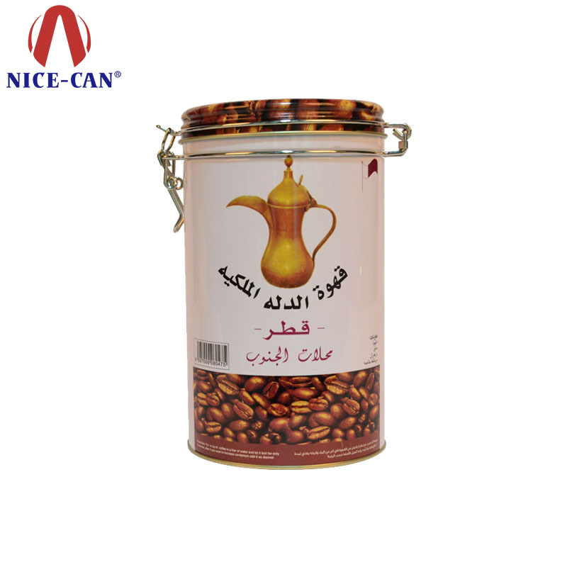 Factory Direct Sale Custom Quality Coffee Tin Box Tin Jar With Airtight Clip Lids