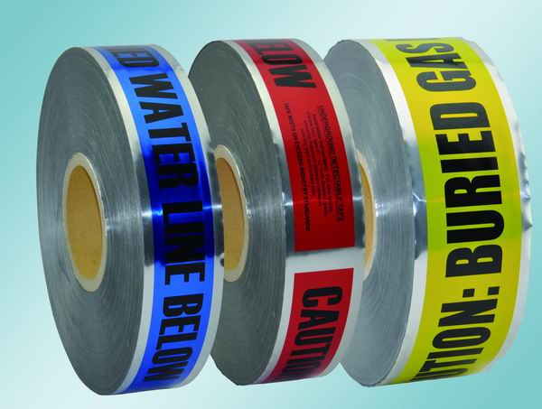 Detectable Aluminum Foil Warning Tape