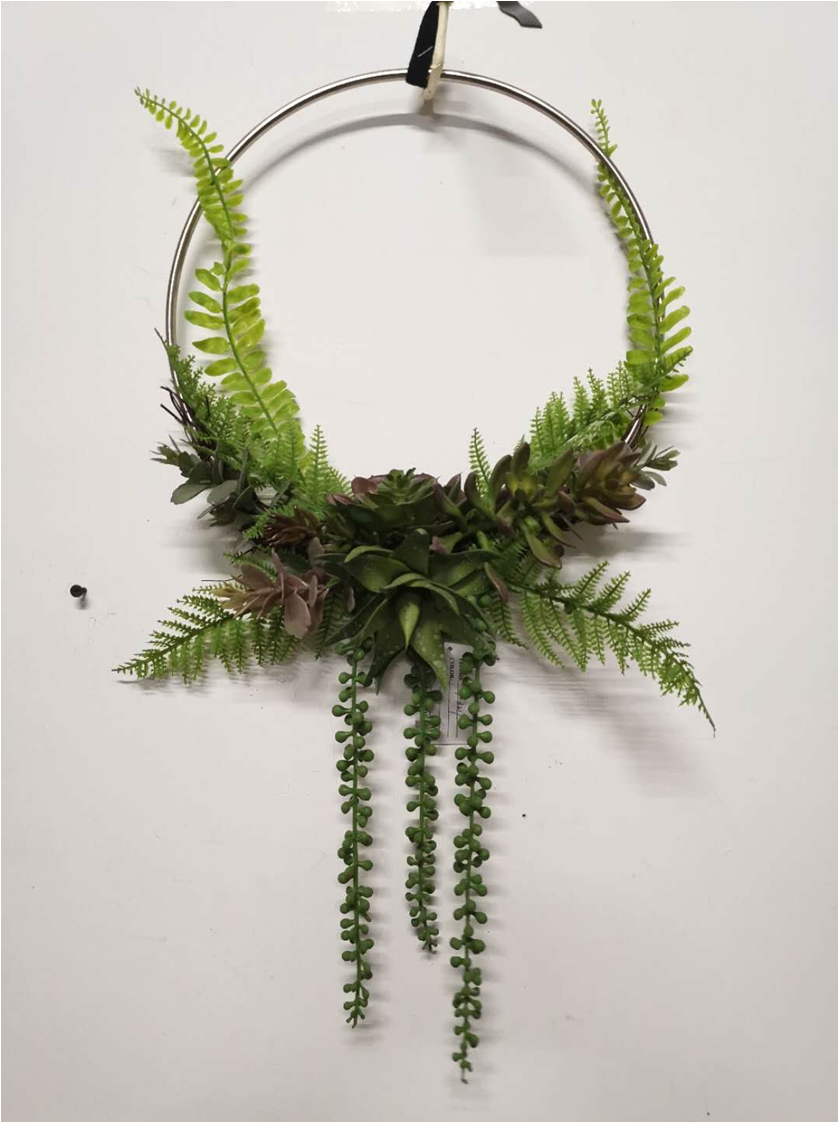 artificial flower wreath