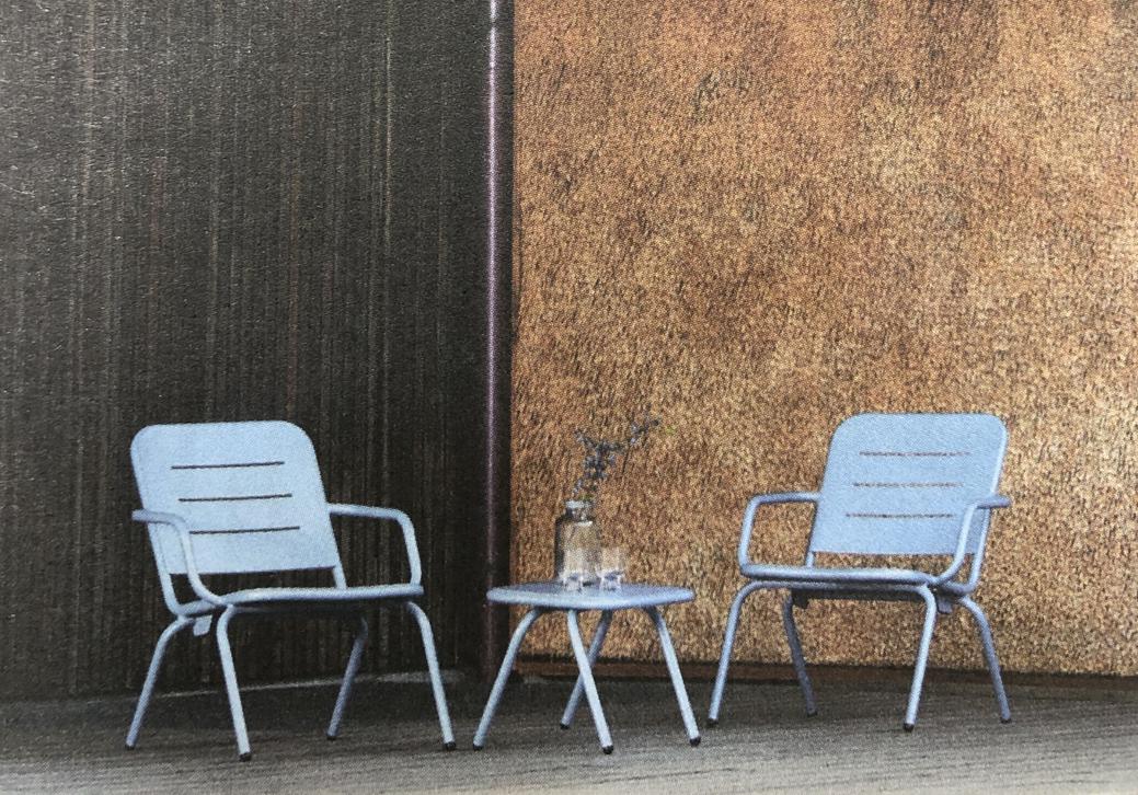 Alu.Lounge Chair with Alu.Side Table KD Design Set