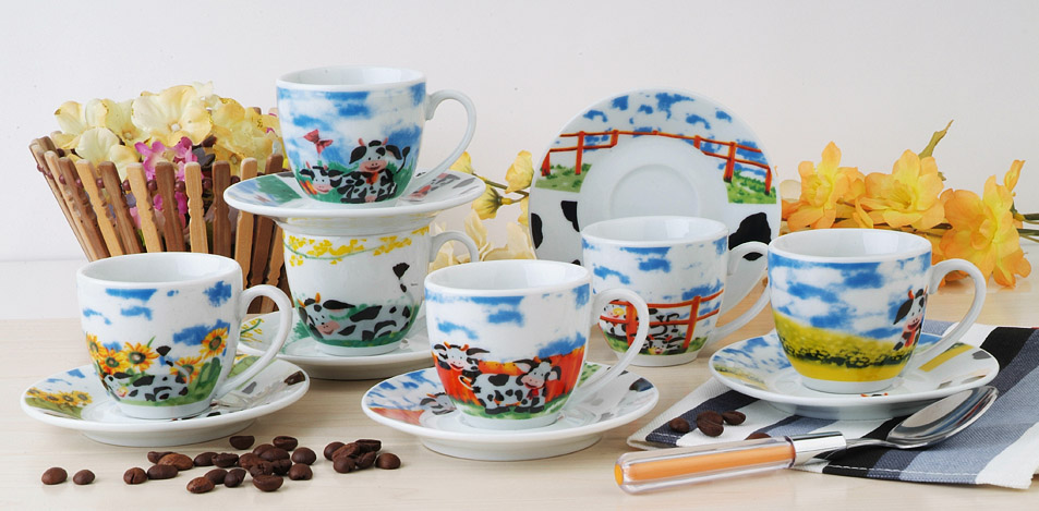 12pcs Porcelain Coffee Set