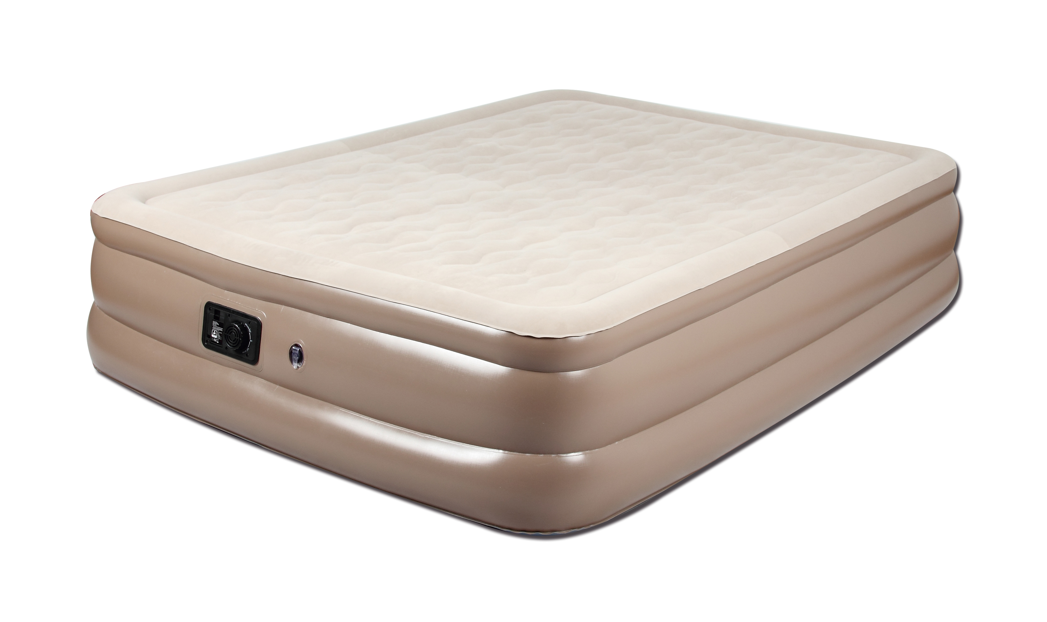 Raised flock air bed with pump
