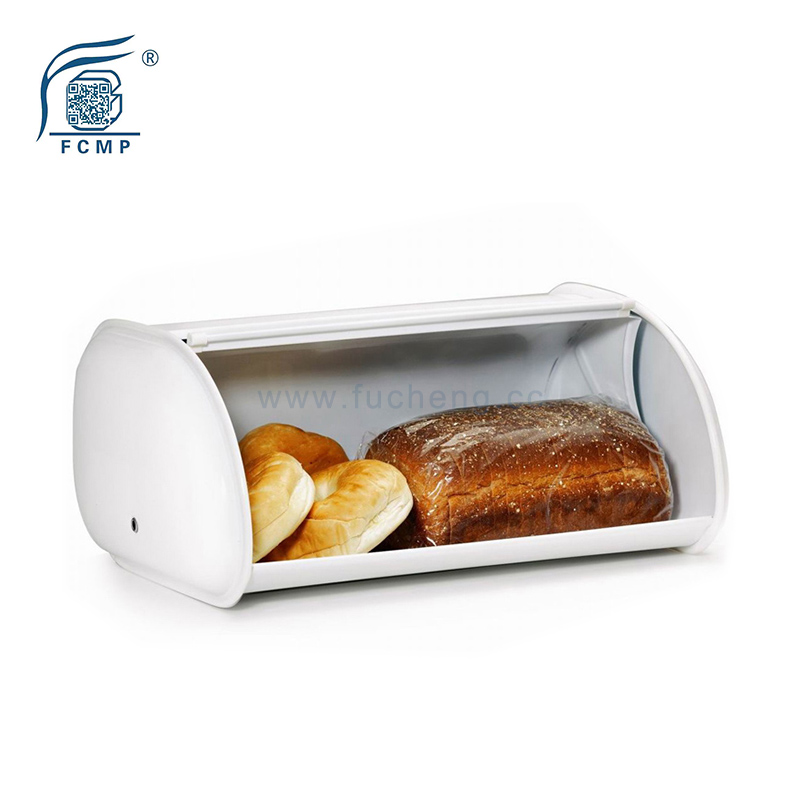 Stainless steel metal kitchen bread box bread can