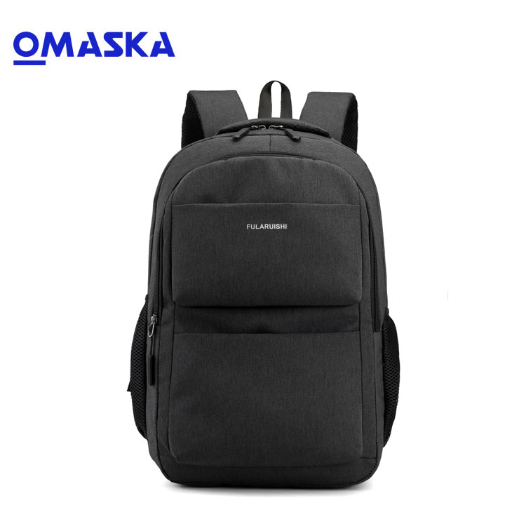 OMASKA new design nylon black business backpack withUSB earphone hole direct factory anti-theft laptop backpack bag