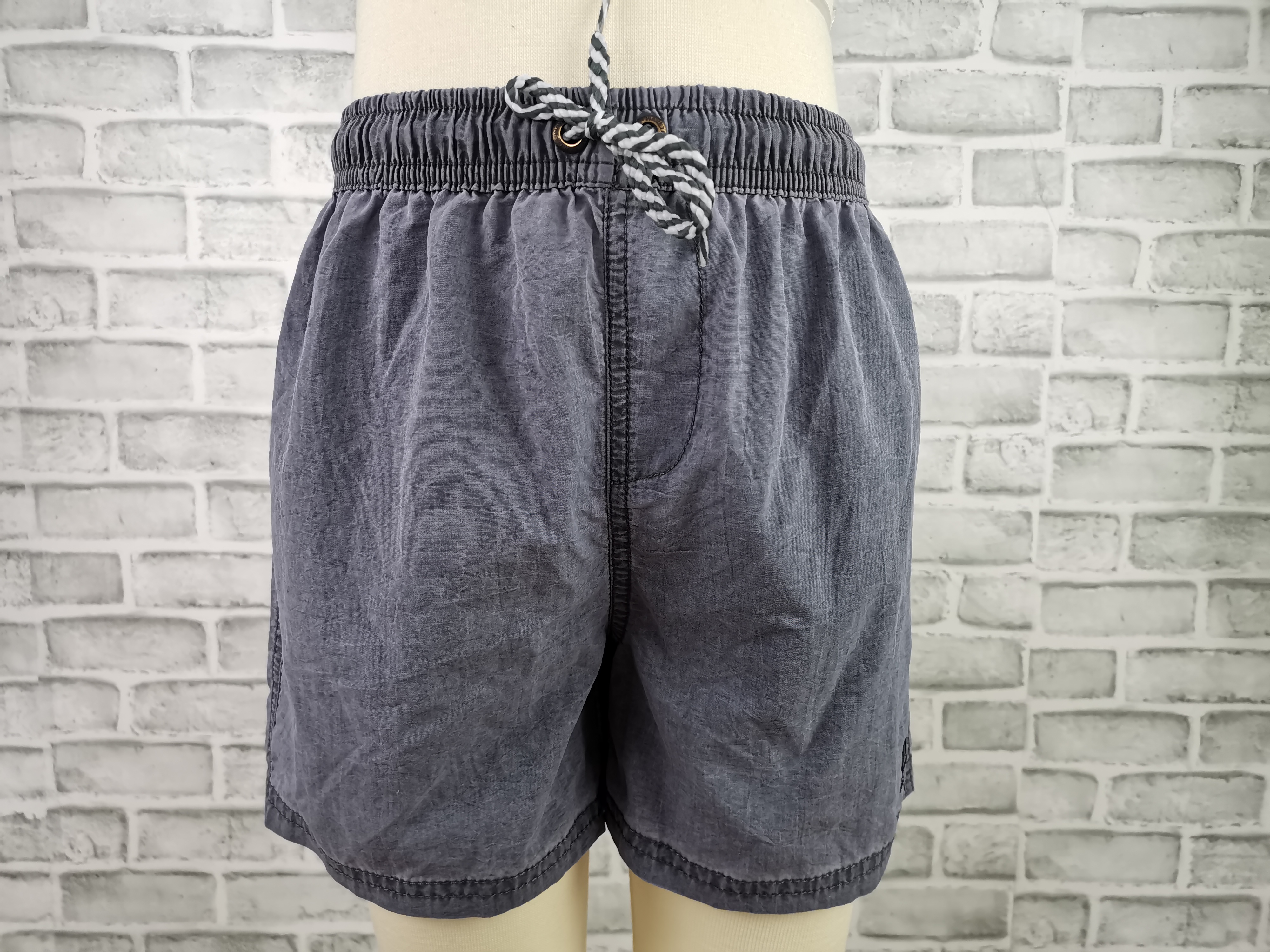 boy's nylon board shorts, beach shorts, surf shorts, bermuda, garment dyed