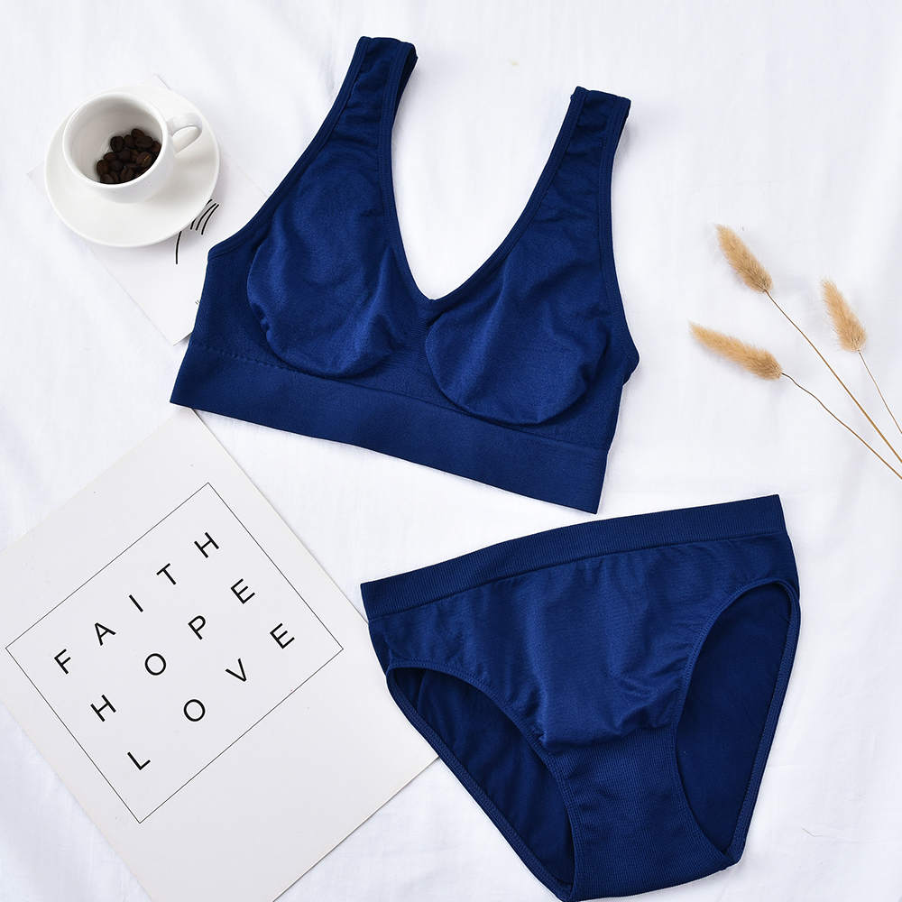 Ladies seamless bustier set