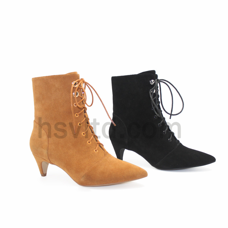 Genuine leather ankle boots