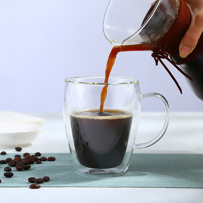 Kind of double wall glass coffee cup double wall tumbler