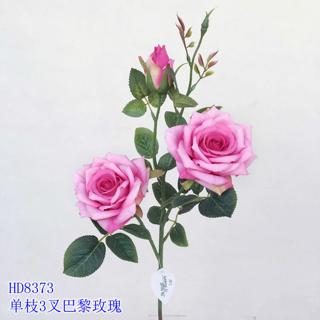 ! 0.56m Artificial Flower Artifical flowers factory home decoration wedding bridal Single Paris Rose X 3