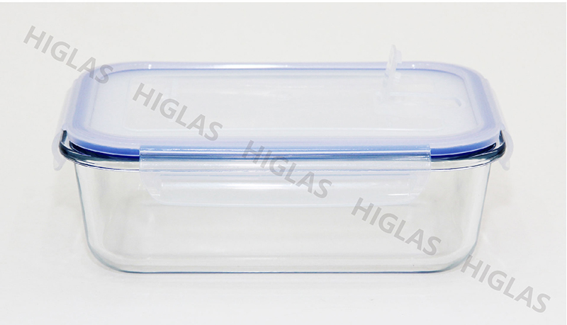1.5l/1.0l/0.65l/0.3l Rect. Borosilicate Glass Food Container With Vent Pp Lid