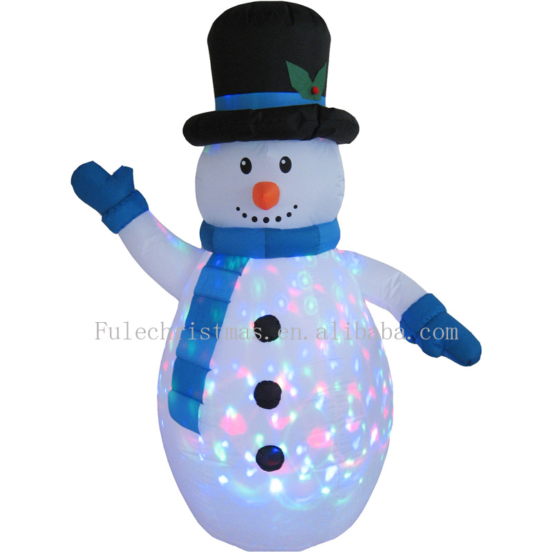 Christmas inflatable snowman sparkling colourful LEDs