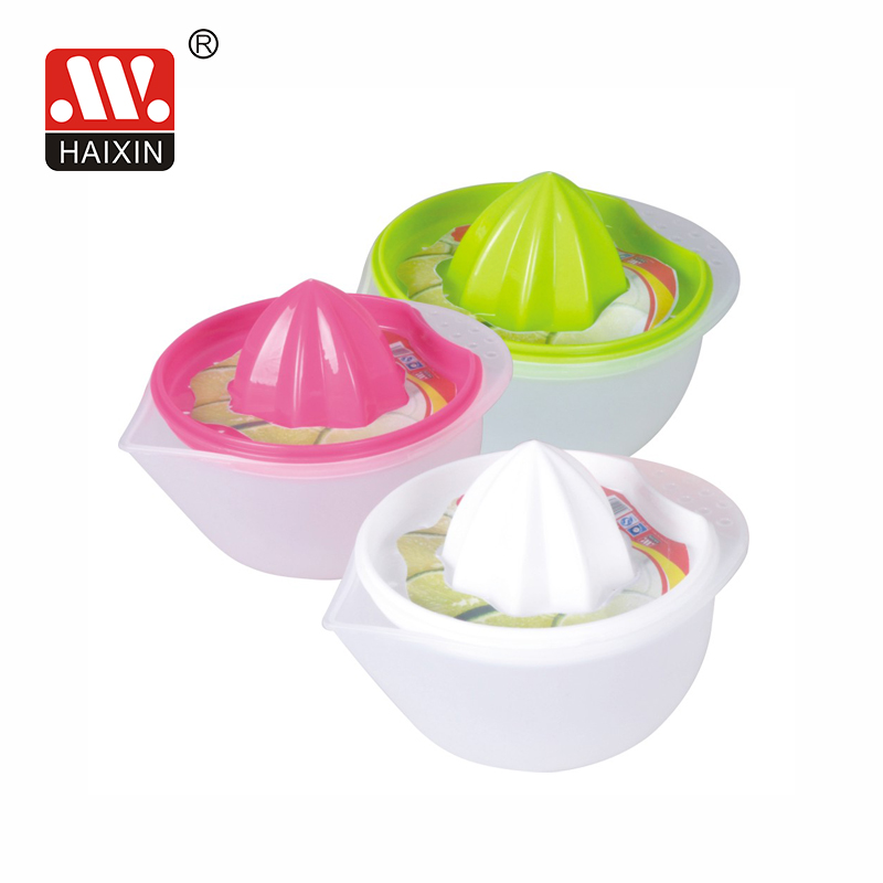 @Haixing Manufacture Hand Press Orange Juicer Plastic Juicer Cup Manual Plastic Juicer