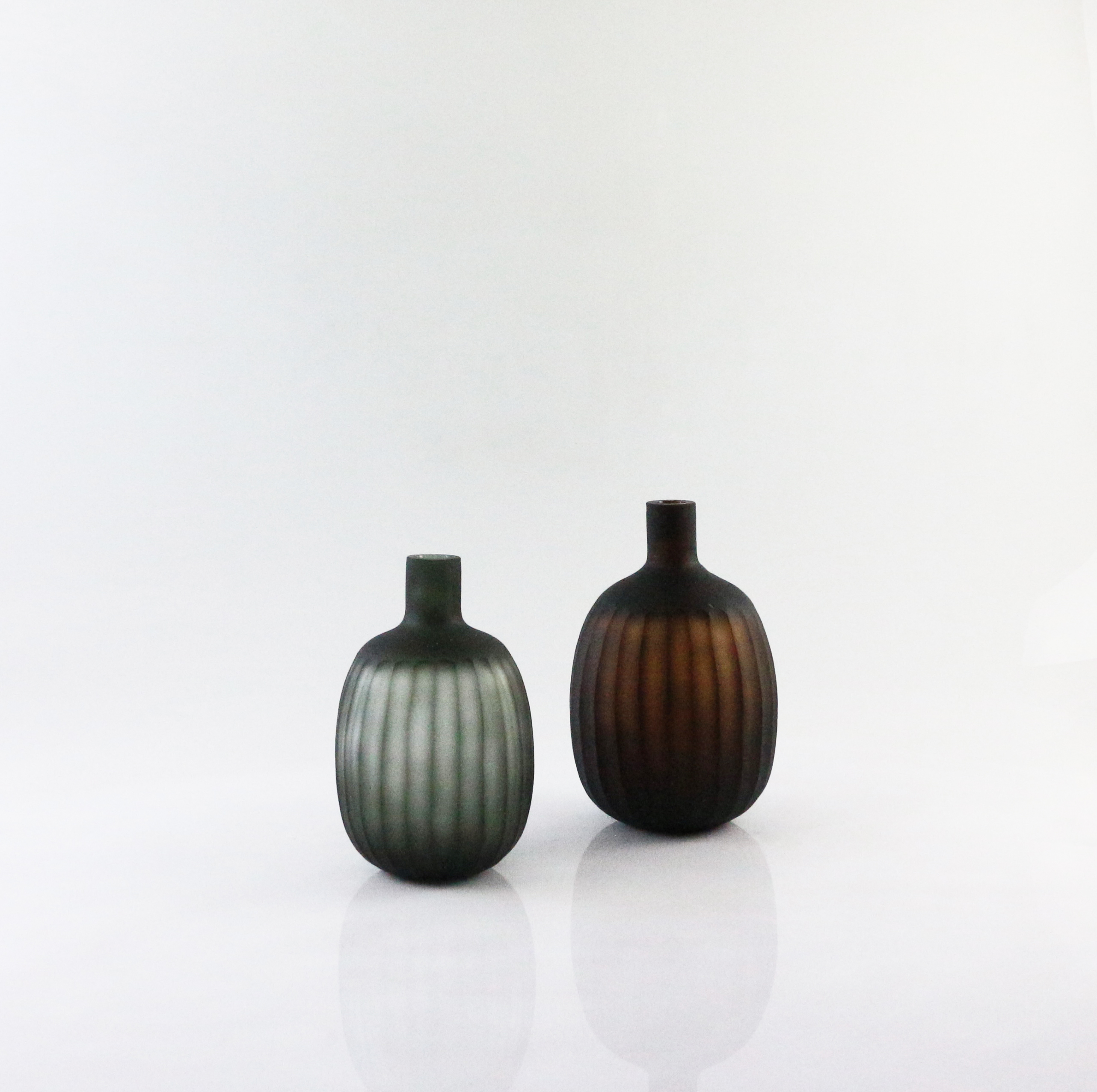 Handmade colored glass vase