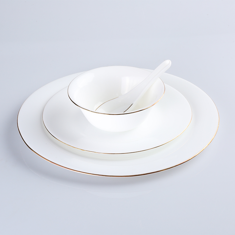 Opal porcelain glass bowl + plate