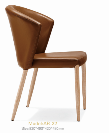 Iorn chair with PU seat for restaurant bar steel chair