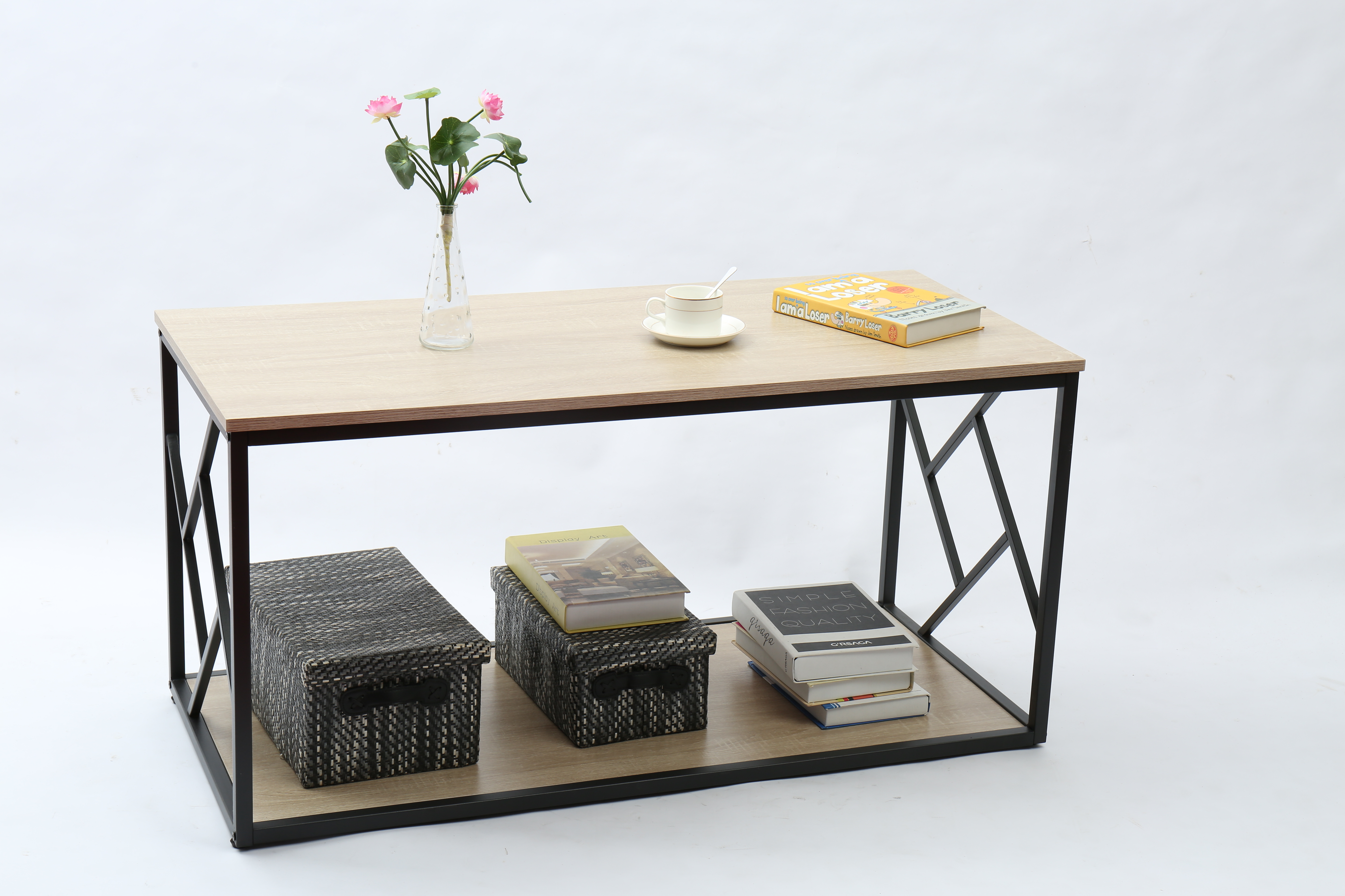 Coffee Table with Metal Frame
