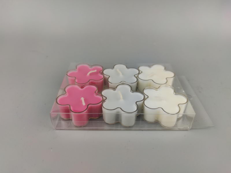 S/6 flower candles in PC cup