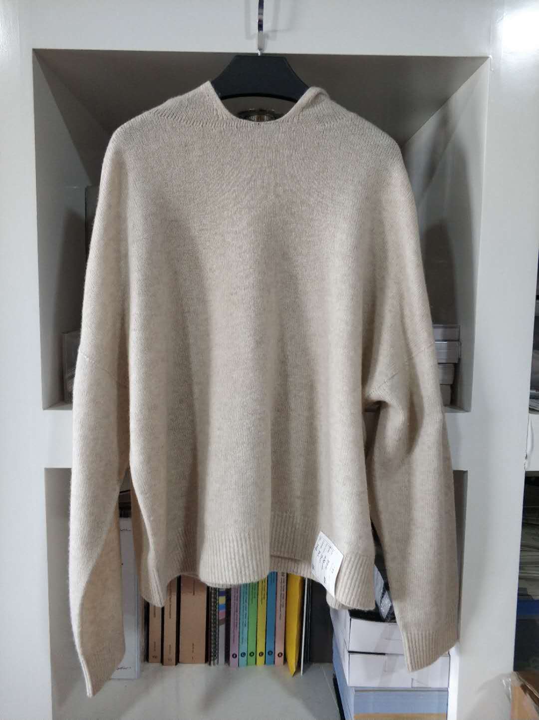 Whole garment cashmere lady hoodie