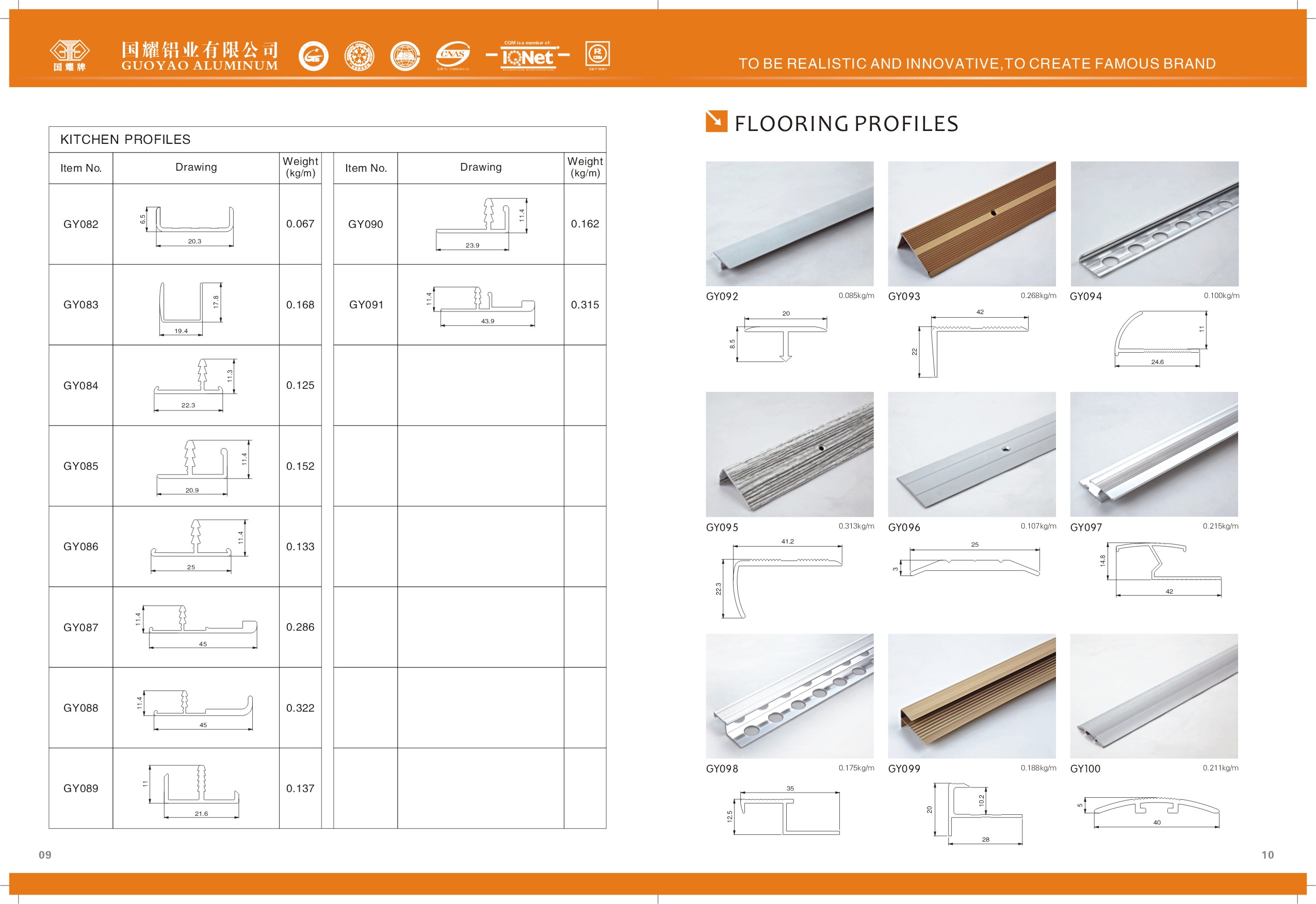 00Aluminum tile trim