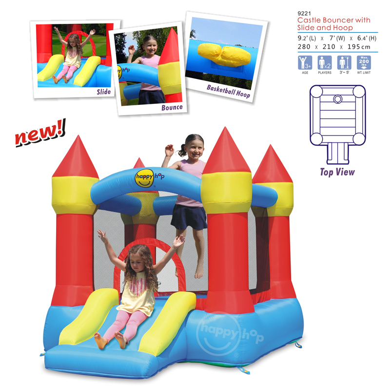 Castle Bouncer with Slide and Hoop