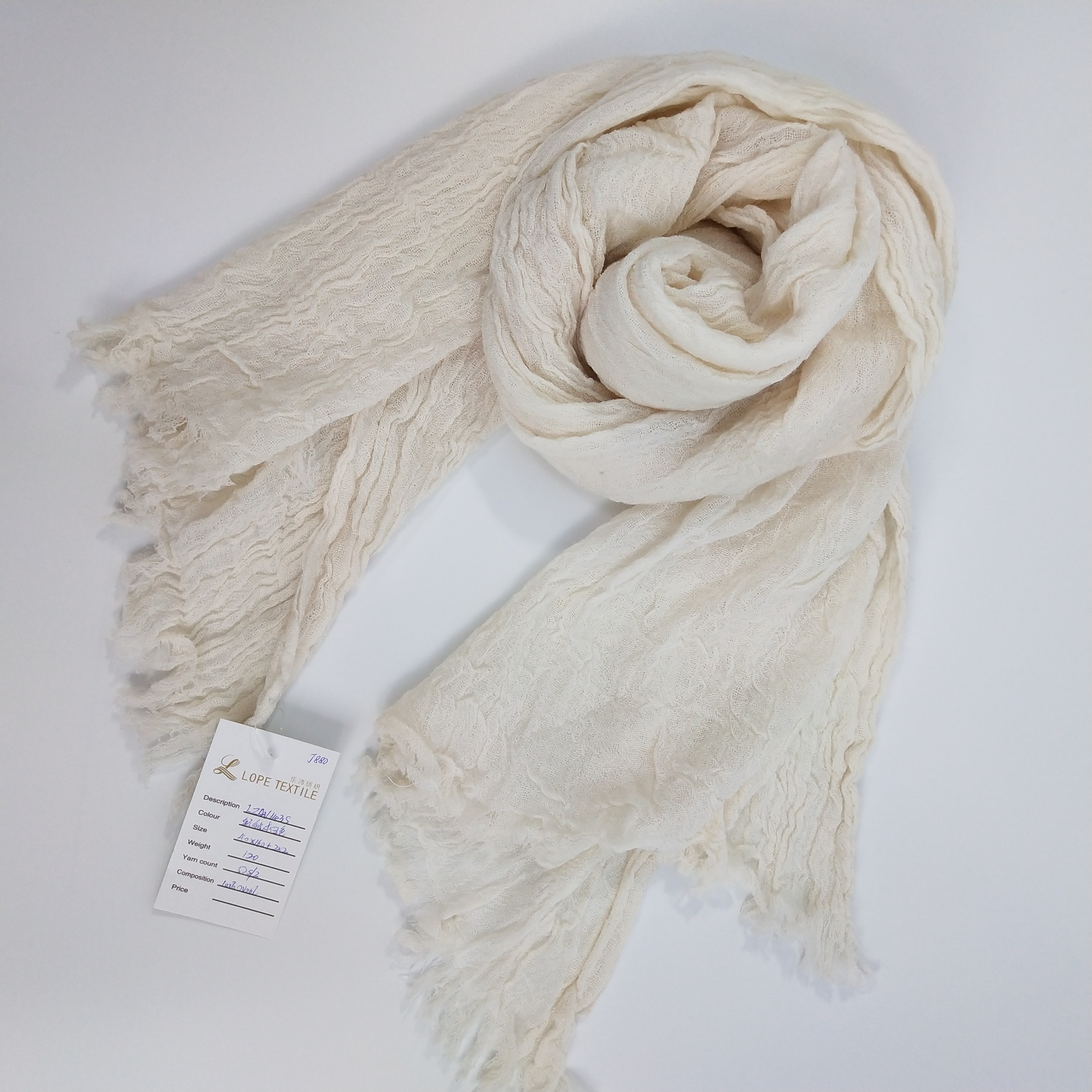Wool wrinkle scarf